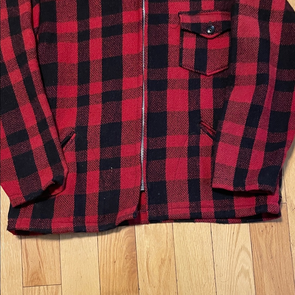 Plaid Zip-Up Men's Sweater - Picture 5 of 10